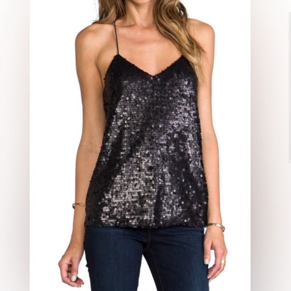 NWT Tibi Sequin Racerback Cami in Size 6!
